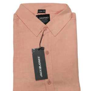 Plain Peach Casual Shirt For Men