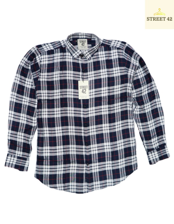 Men Shirt Checkered Flannel Cotton Fabric